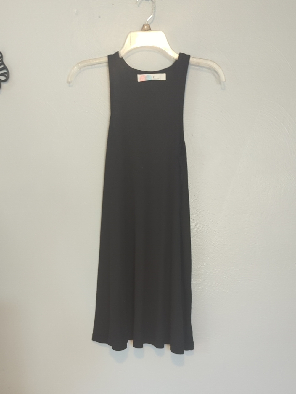 FP Beach Free People Ribbed Oversized Racerback Dress In Black XS